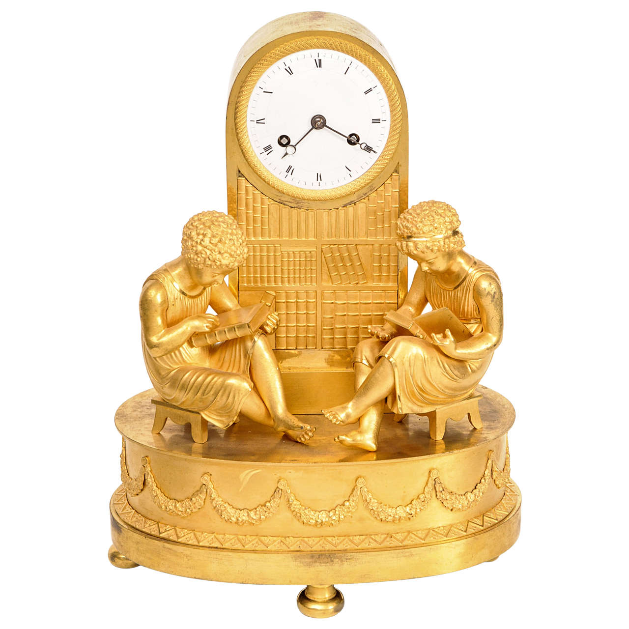 Attractive Empire Ormolu Mantel Clock circa 1820